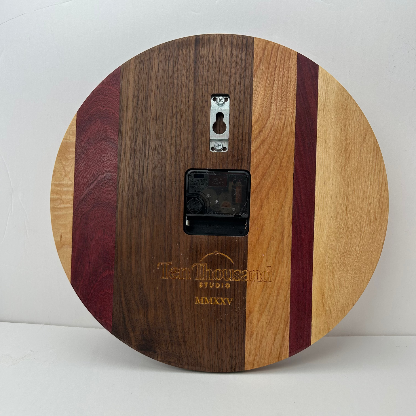 12" Minimalist Wood Strip Clock