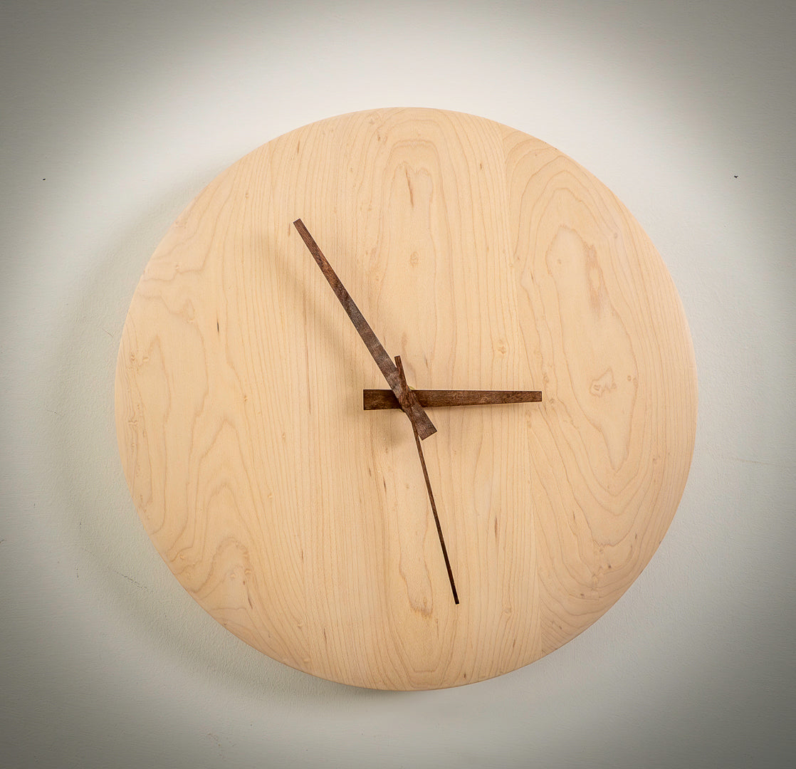 12" Minimalist Maple Wall Clock