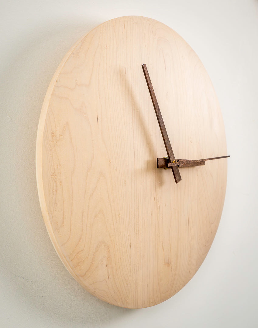 12" Minimalist Maple Wall Clock