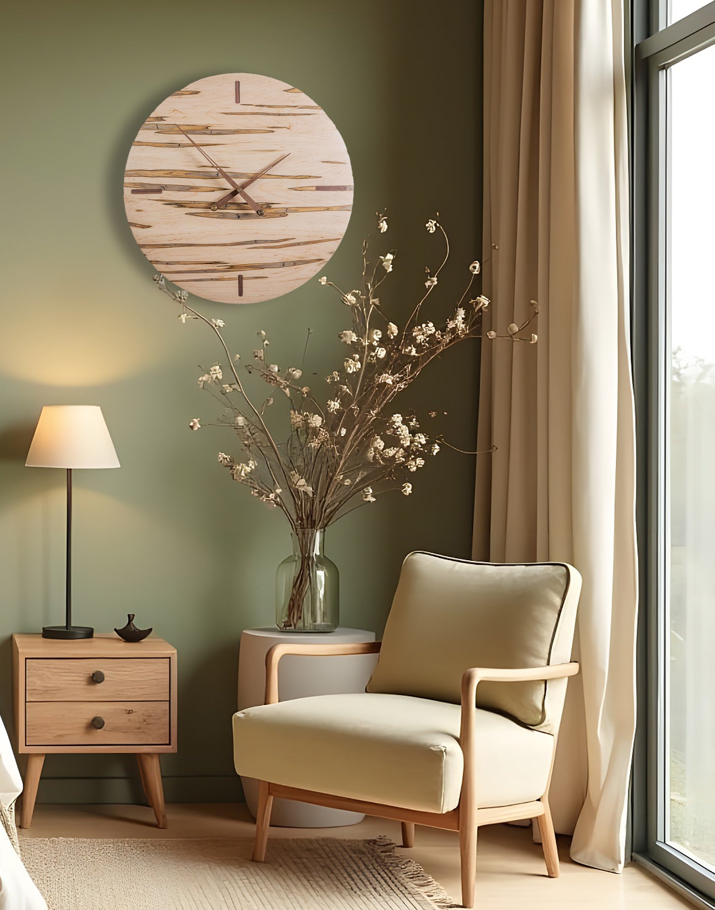 Oversized 20" Ambrosia Maple Wall Clock