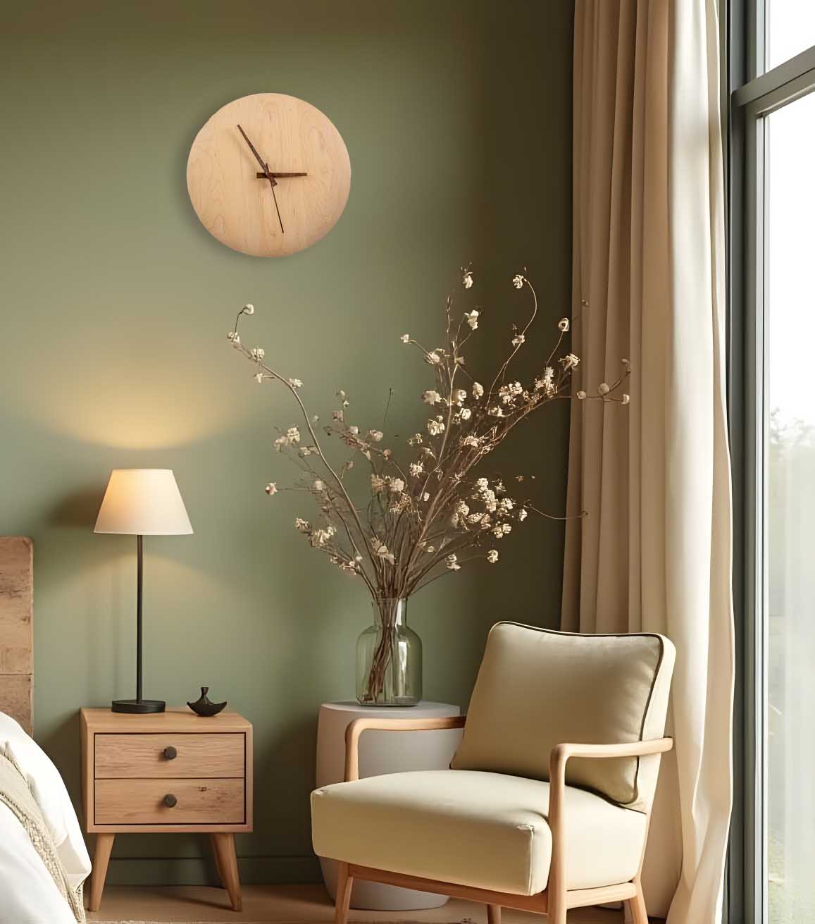 12" Minimalist Maple Wall Clock
