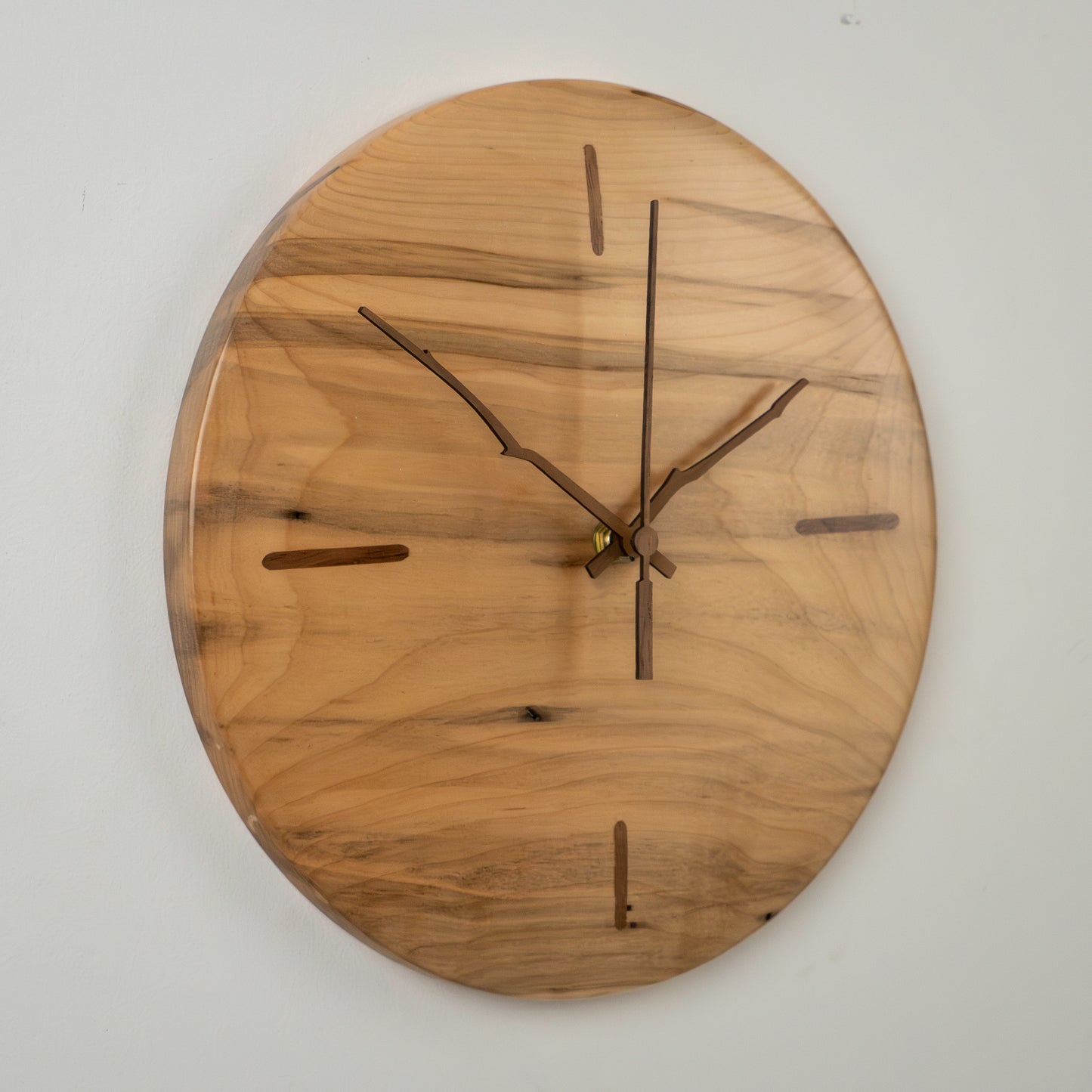 12" Minimalist Spalted Maple Wall Clock