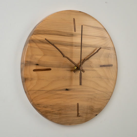 12" Minimalist Spalted Maple Wall Clock