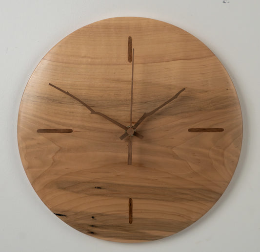 12" Minimalist Ambrosia Maple Wall Clock