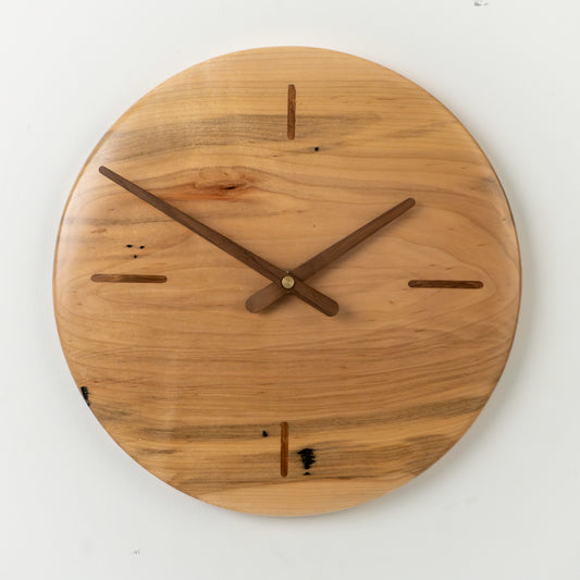 12" Minimalist Ambrosia Maple Wall Clock