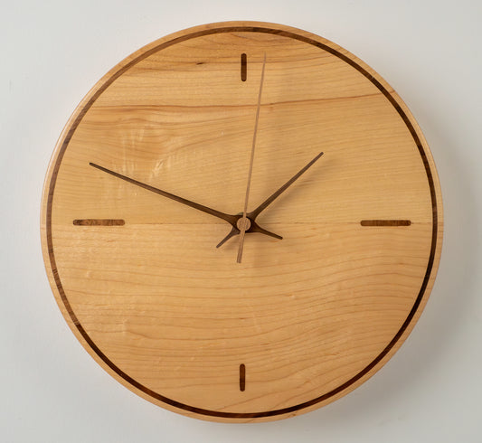 11" Solid Hard Maple with Walnut Inlay