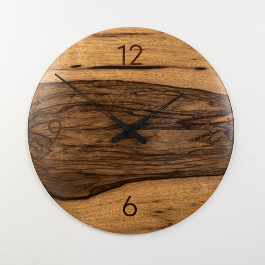 18" Black Limba Minimalist Wall Clock