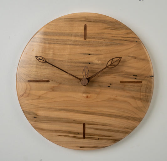12" Ambrosia w/Walnut Markers & Leaf Motif