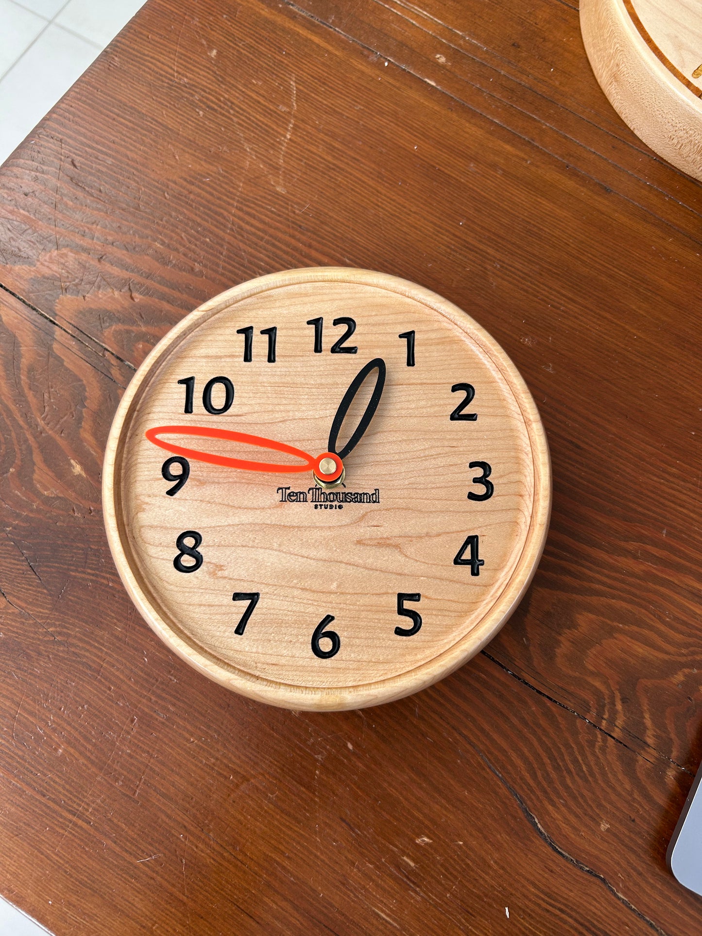 7 1/" Solid Maple w/Numerals