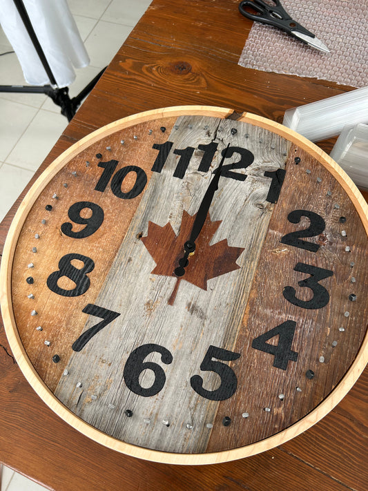 19" Canada Barnboard w/Numerals