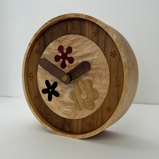 6" Tabletop Mixed Species w/Floral Inlay