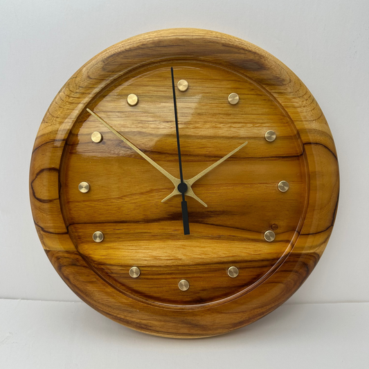 11" Teak and Brass Markers, no glass