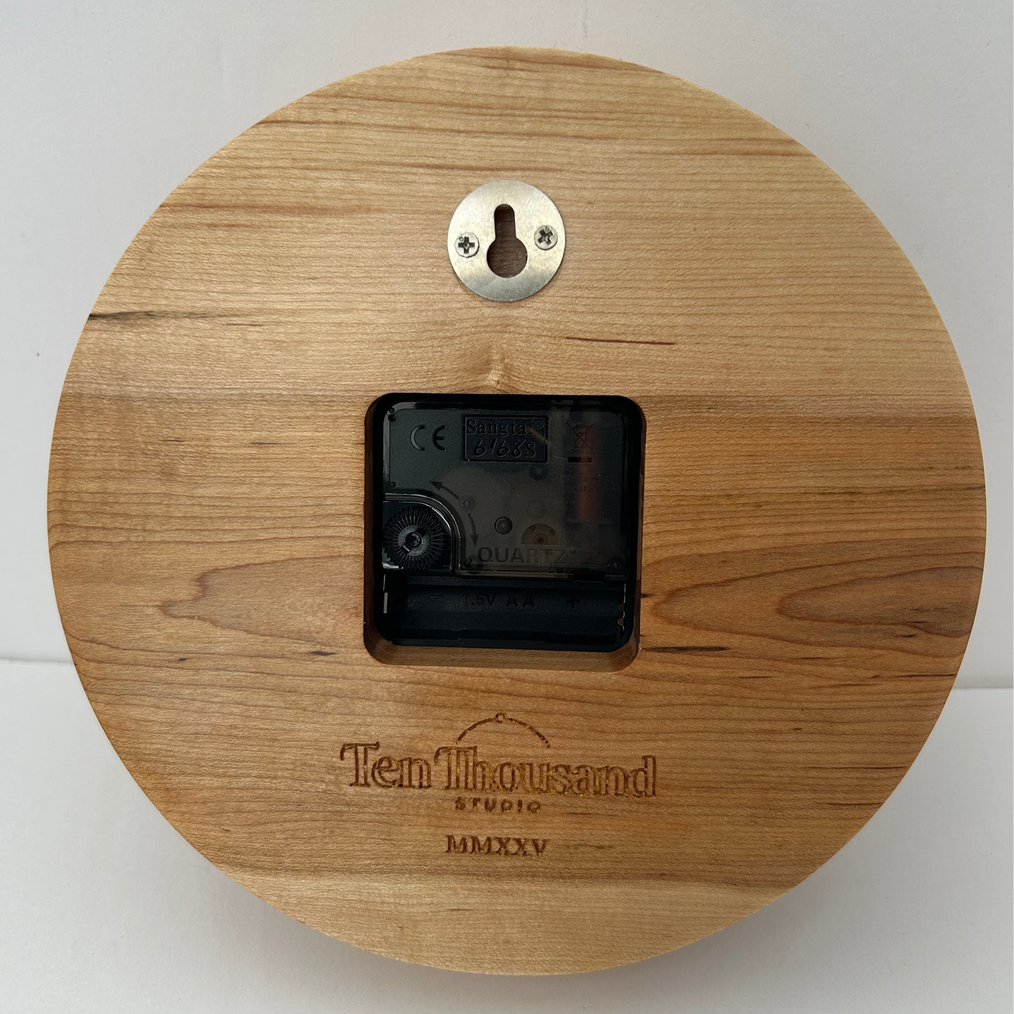 7 1/2 " Solid Maple w/Numerals
