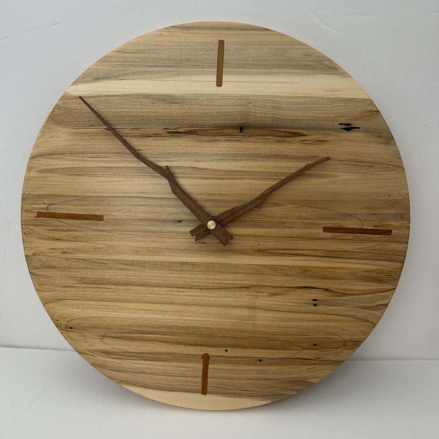 13" - 14" Ambrosia Fire Maple Minimalist Wall Clock