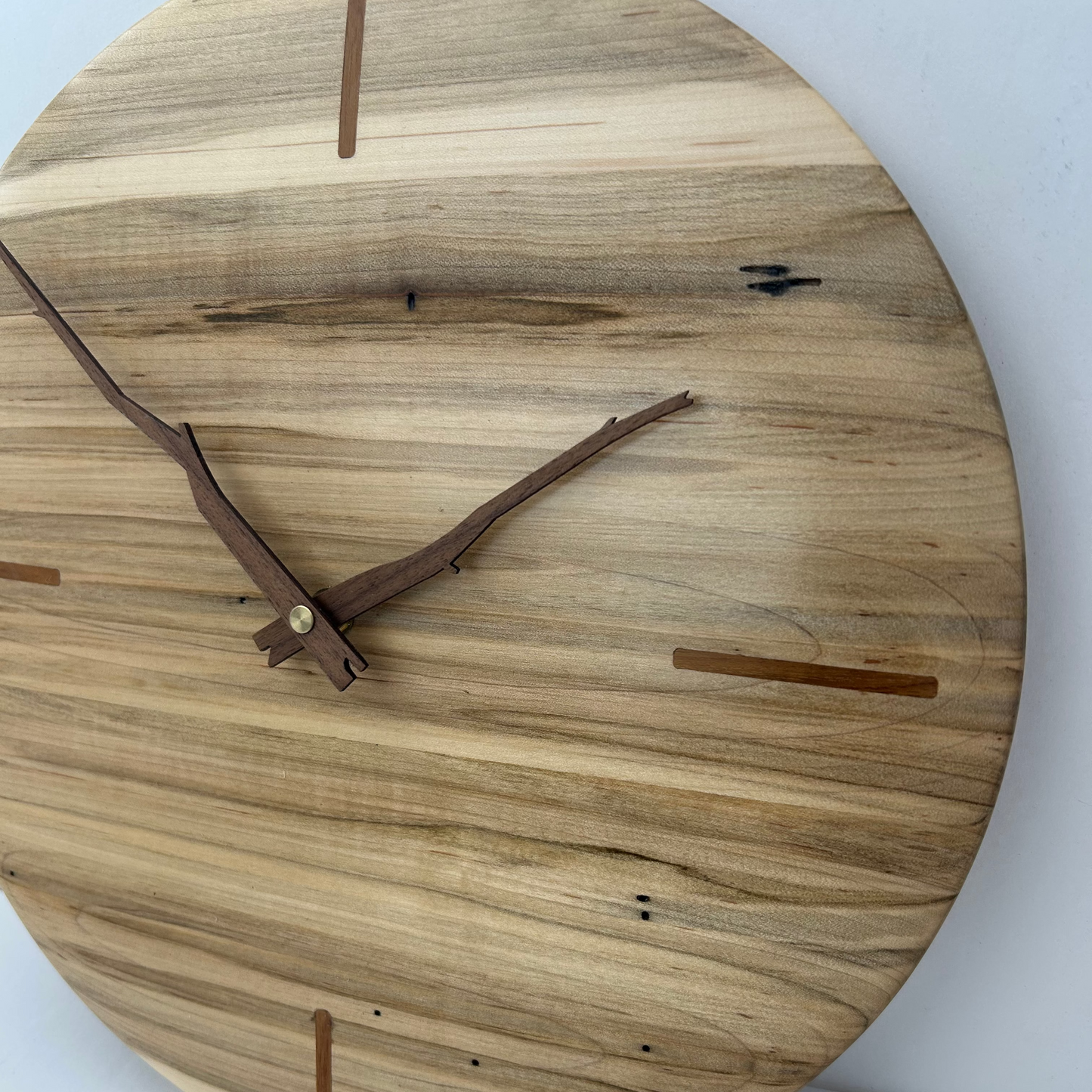 13" - 14" Ambrosia Fire Maple Minimalist Wall Clock