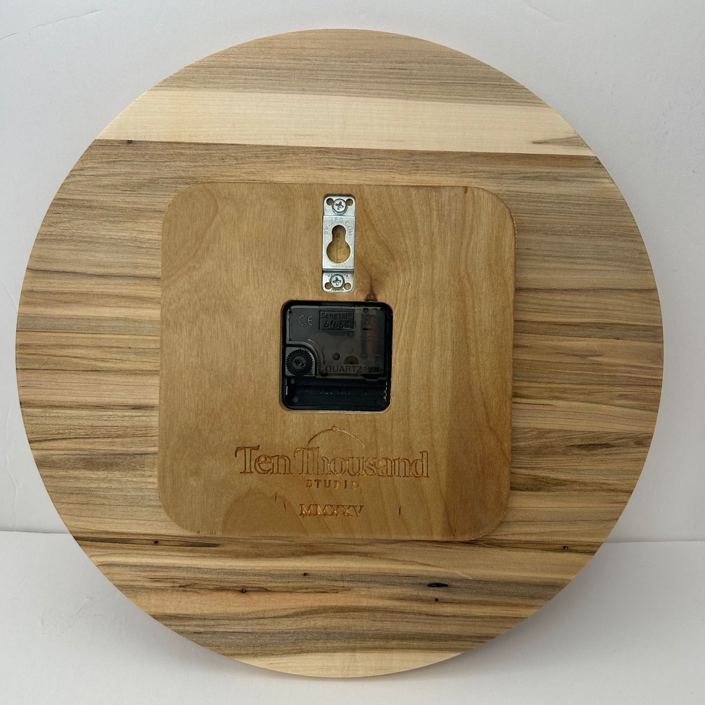 13" - 14" Ambrosia Fire Maple Minimalist Wall Clock