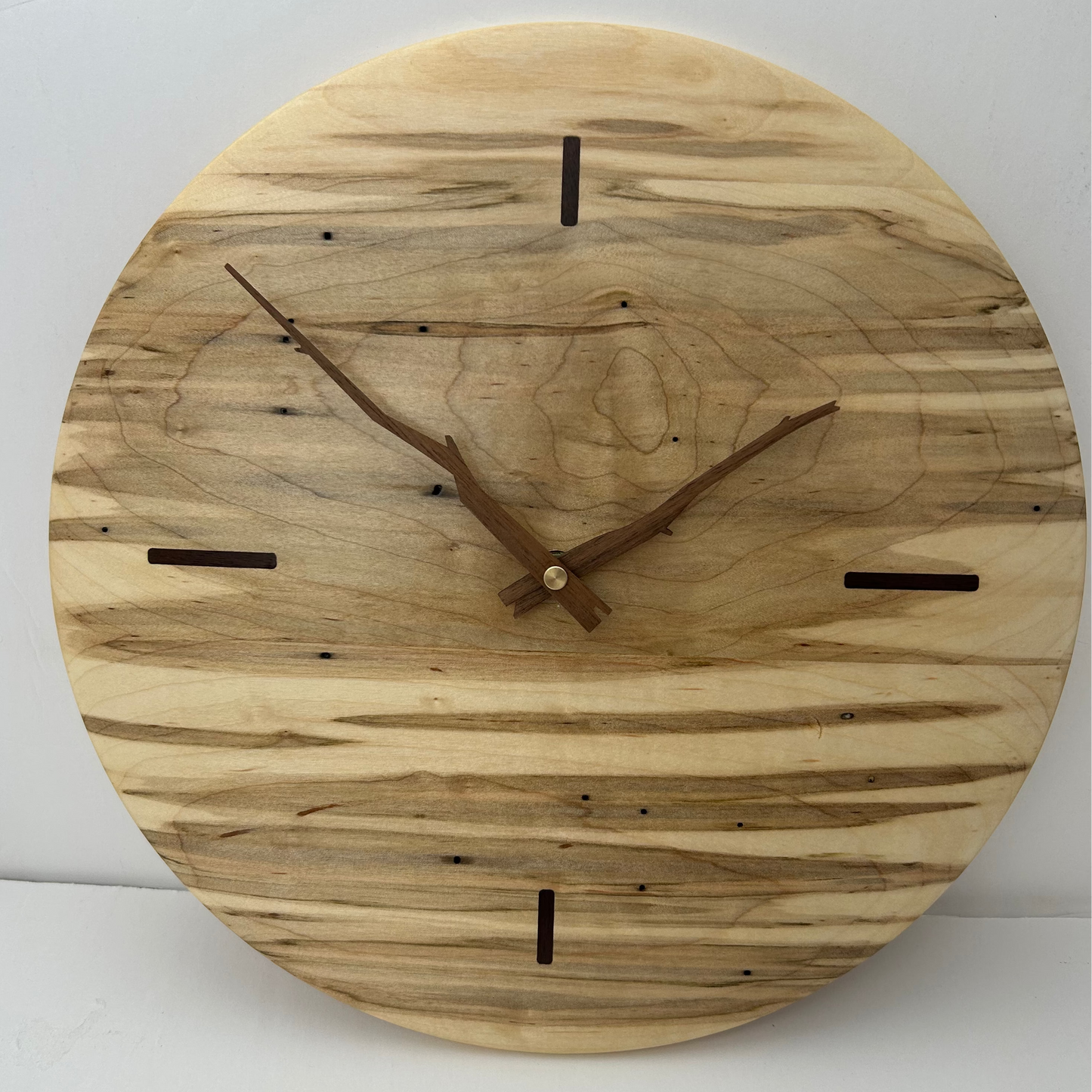 13" - 14" Ambrosia Fire Maple Minimalist Wall Clock
