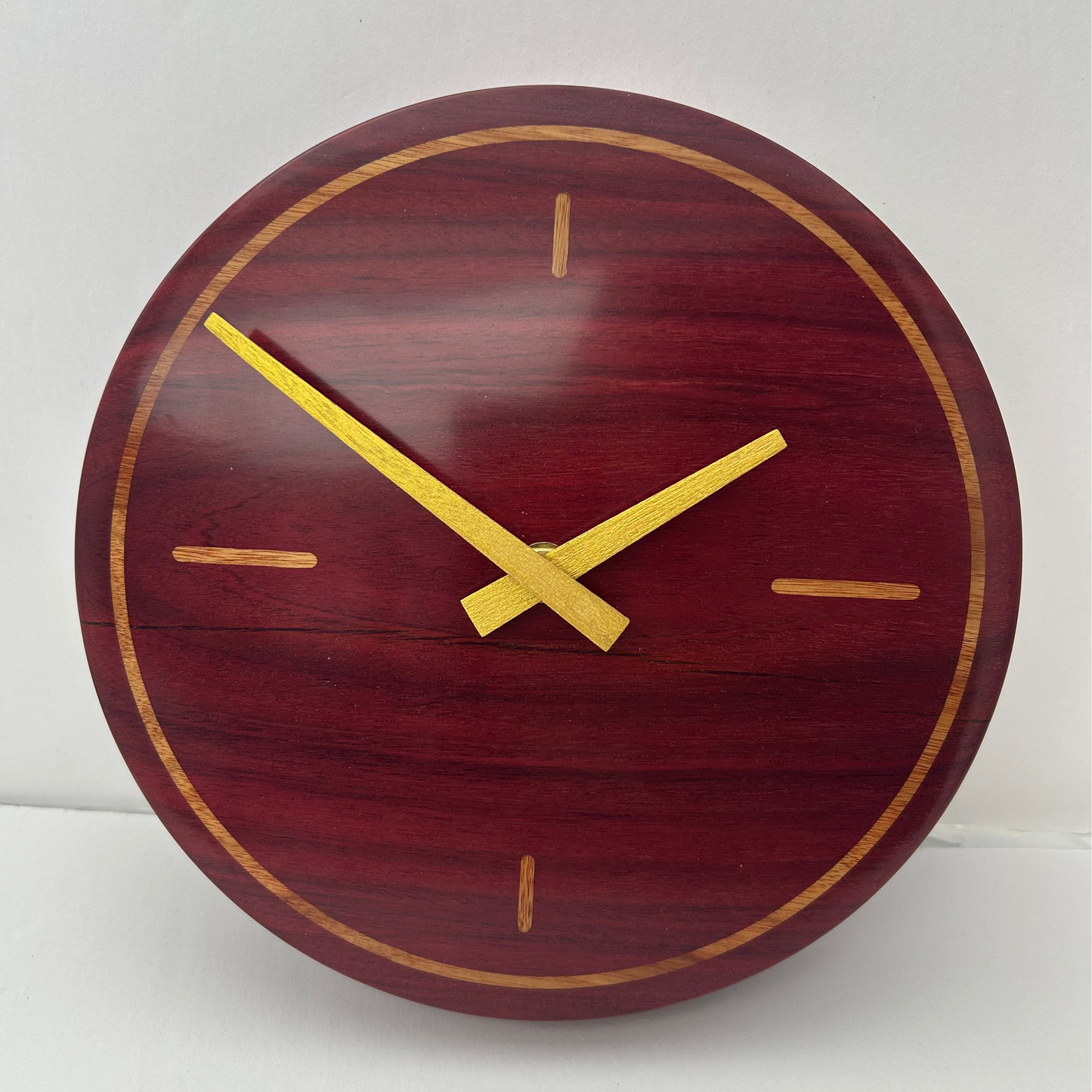 9" Solid Purpleheart Minimalist with Canarywood Markers and Accent Inlay