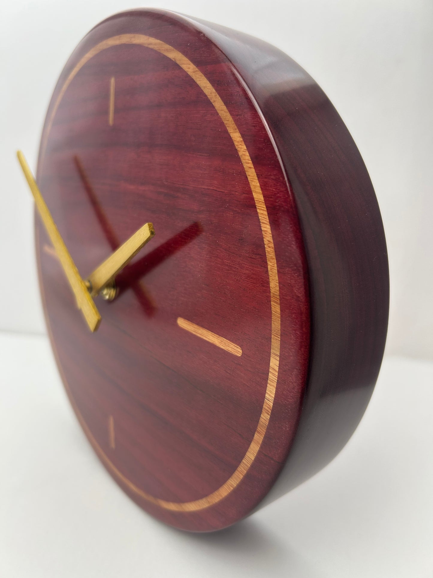 9" Solid Purpleheart Minimalist with Canarywood Markers and Accent Inlay