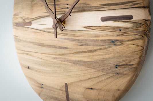 12" Ambrosia Maple Wall Clock with Walnut Hour Markers & Hands